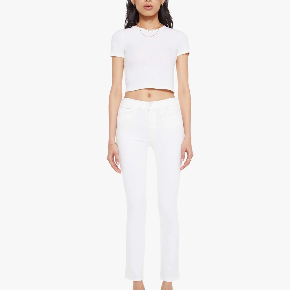 MOTHER Mid Rise Dazzler Ankle Jeans